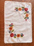 Embroidered Floral Placemats - Set of 6