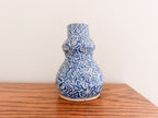 Blue and White Stoneware Vase