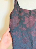 Black and Maroon Jacquard Dress - Size 10