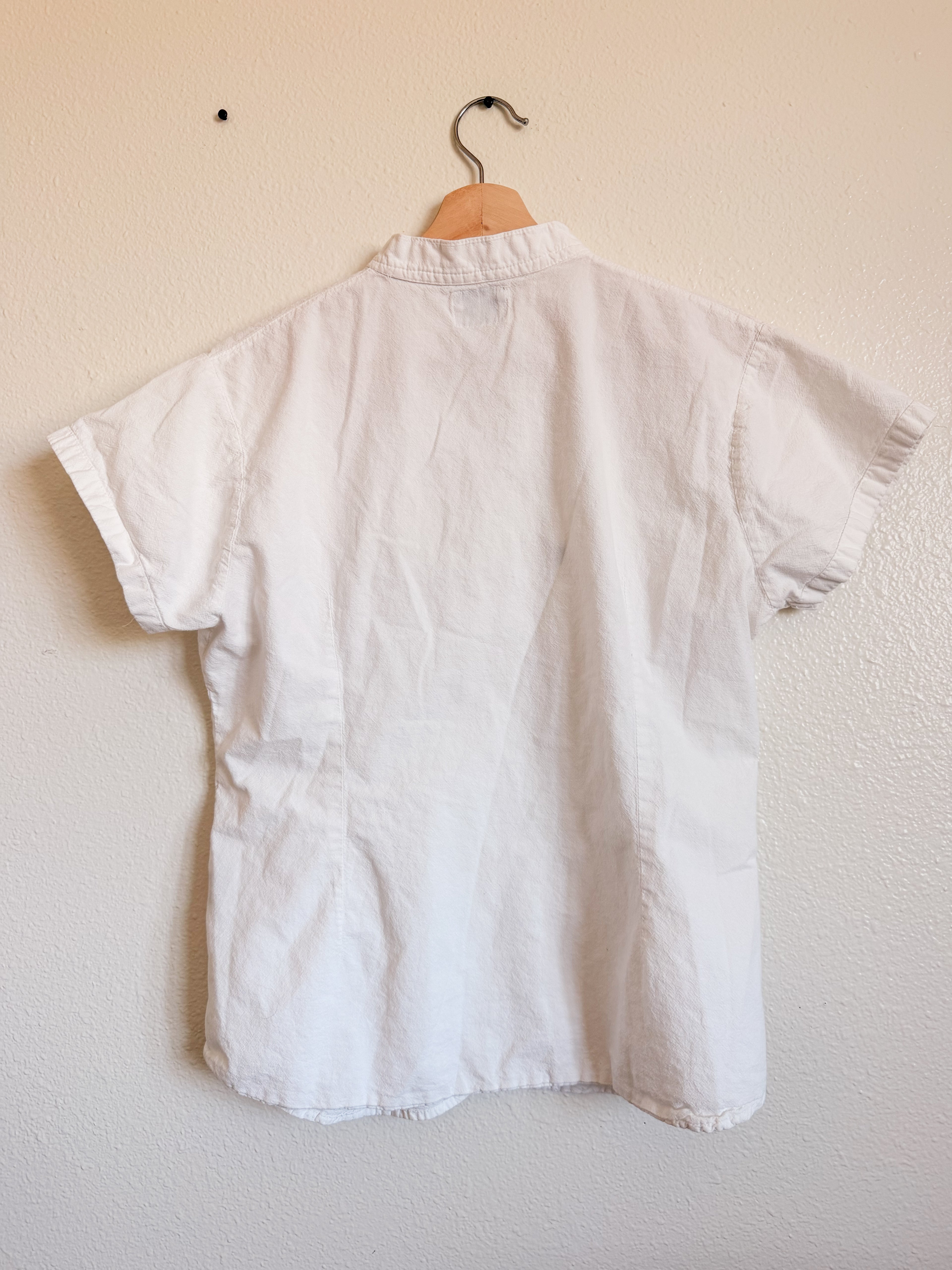 Galapagos White Cotton Blouse - Size M