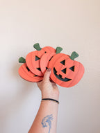 Set of Wooden Jack o Lanterns