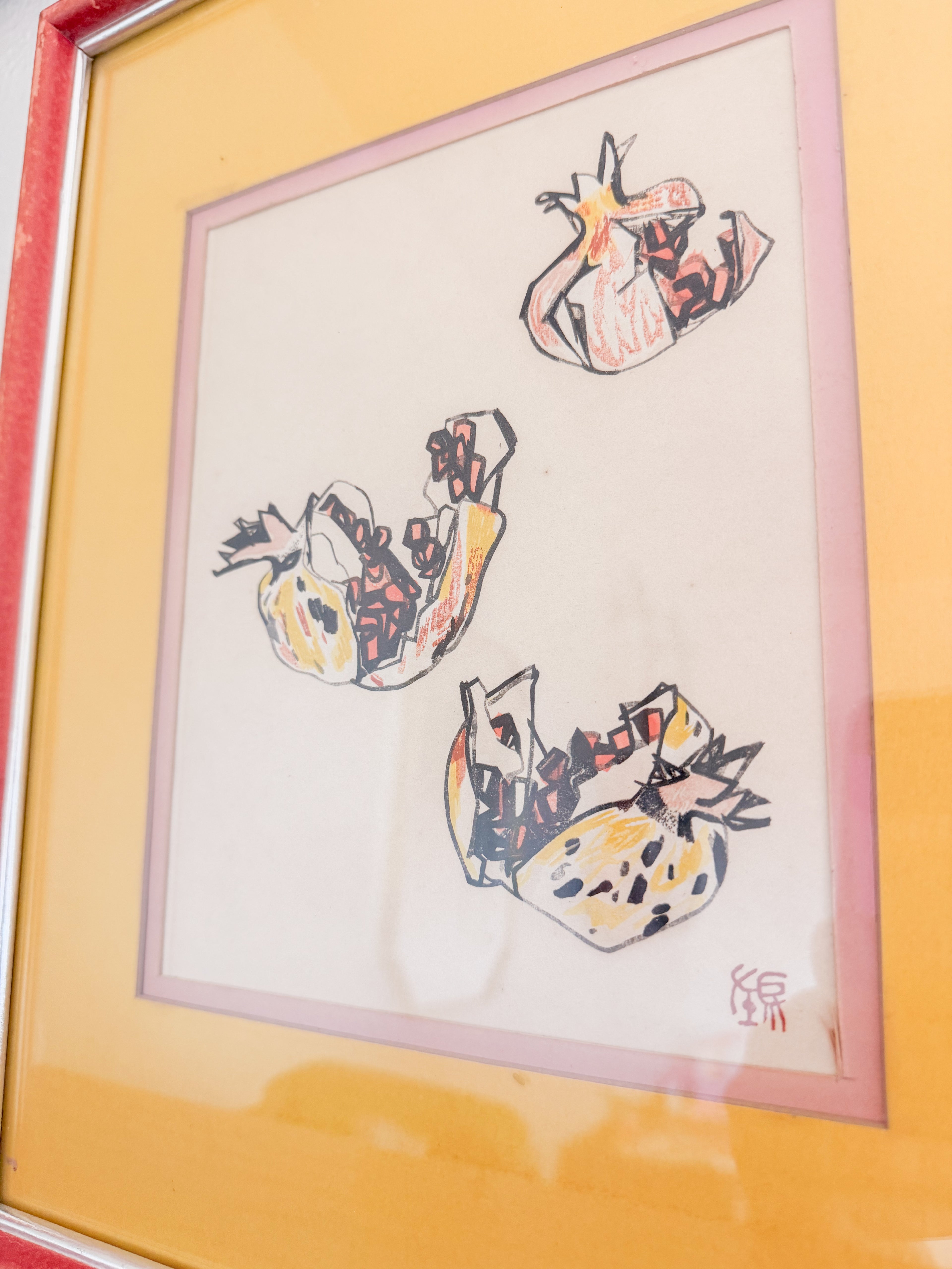 Vintage Pomegranate Painting