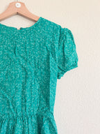 Green Floral Midi Dress - Size 6