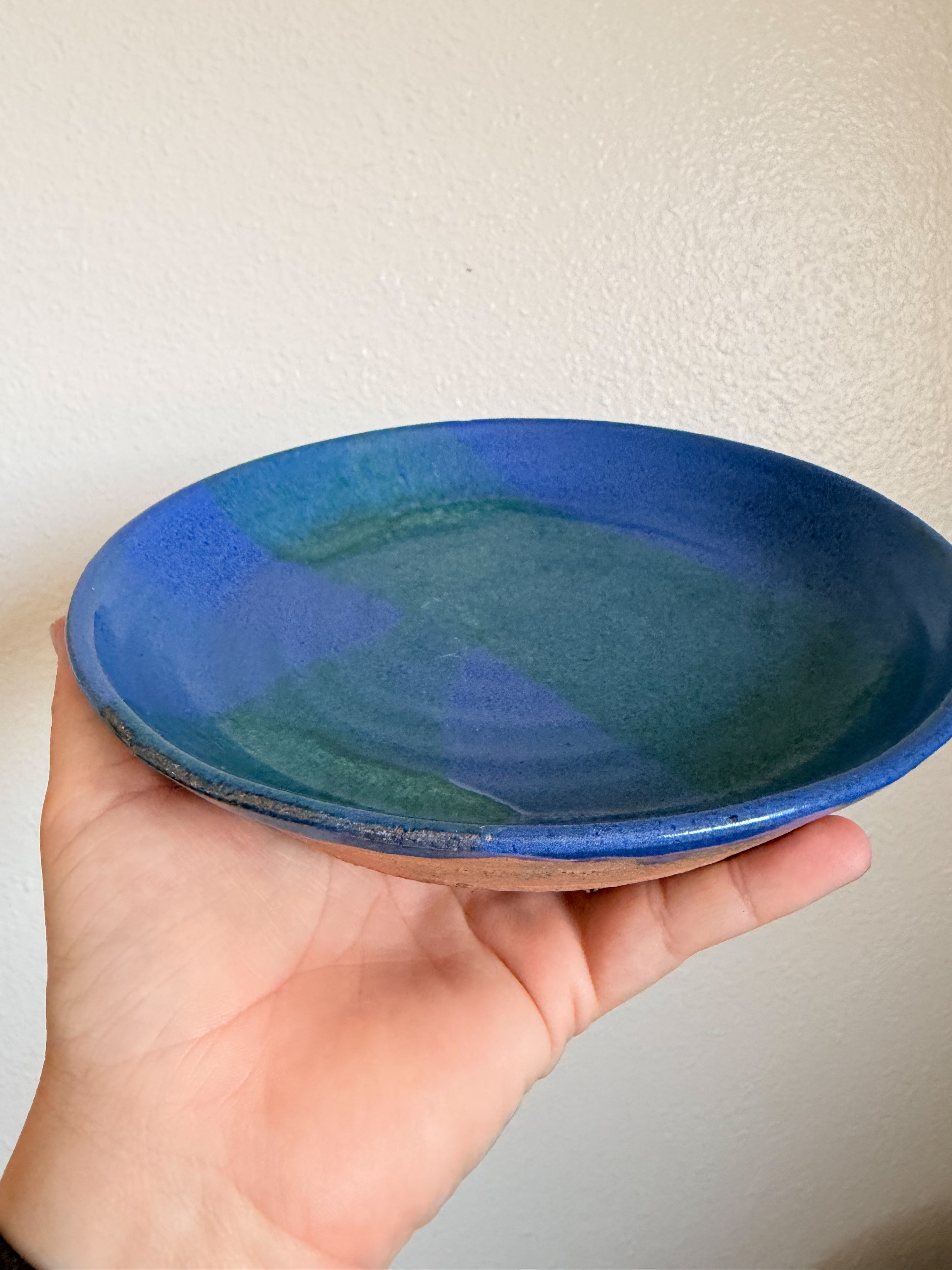 Blue Handthrown Plate