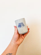 Blue and White Koi Cup