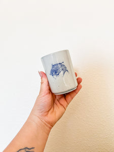 Blue and White Koi Cup