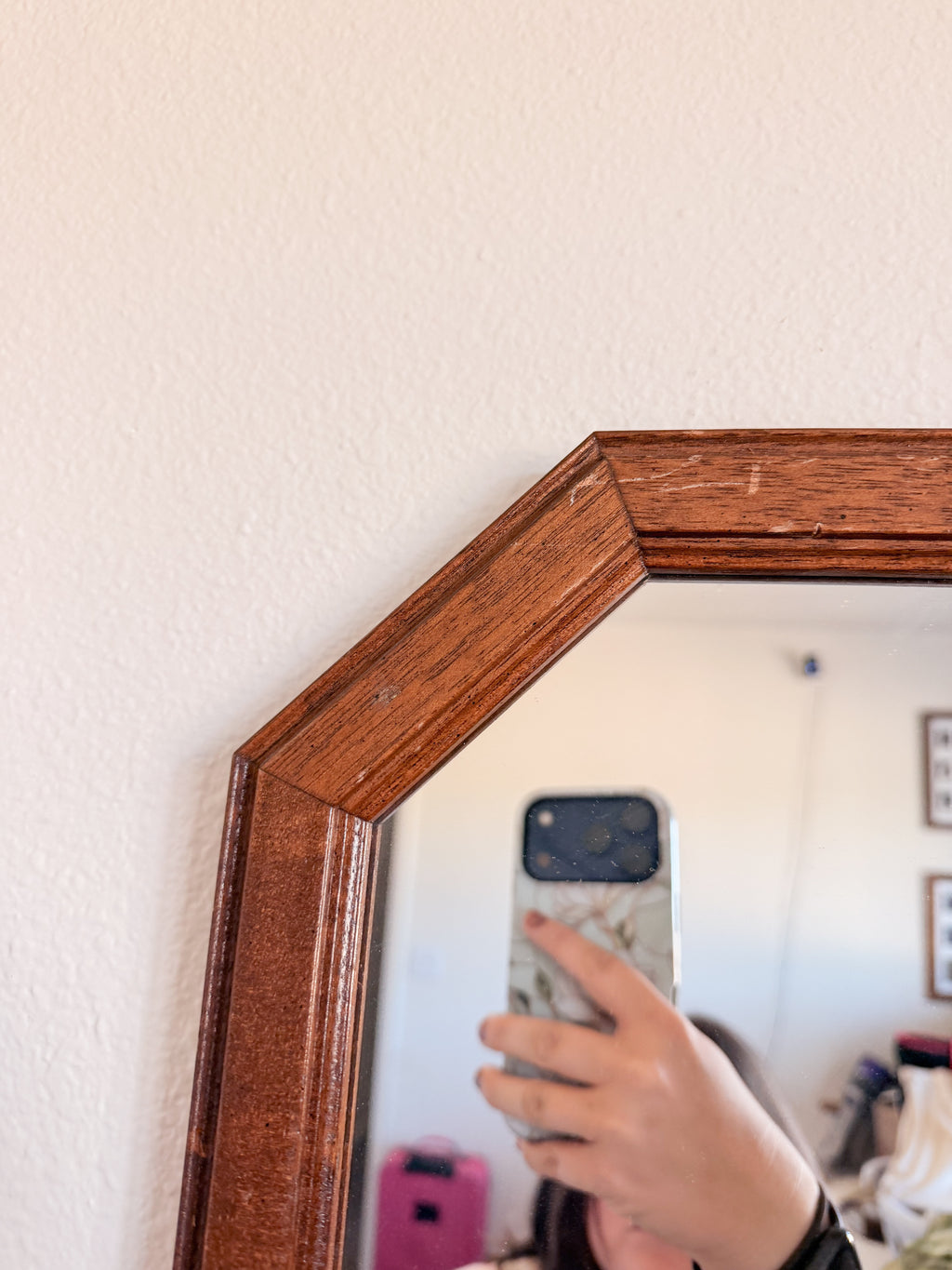 Wooden Octagonal Mirrors