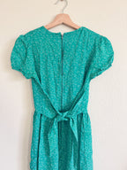 Green Floral Midi Dress - Size 6