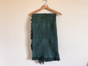 Green Heart Woven Blanket