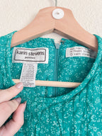 Green Floral Midi Dress - Size 6