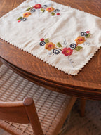 Embroidered Floral Placemats - Set of 6