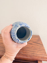 Load image into Gallery viewer, Blue and White Stoneware Vase

