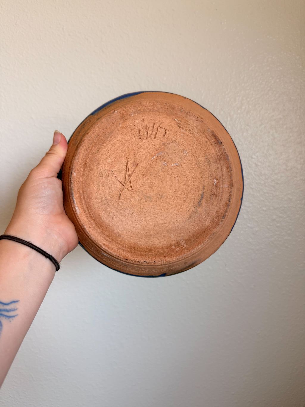 Blue Handthrown Plate