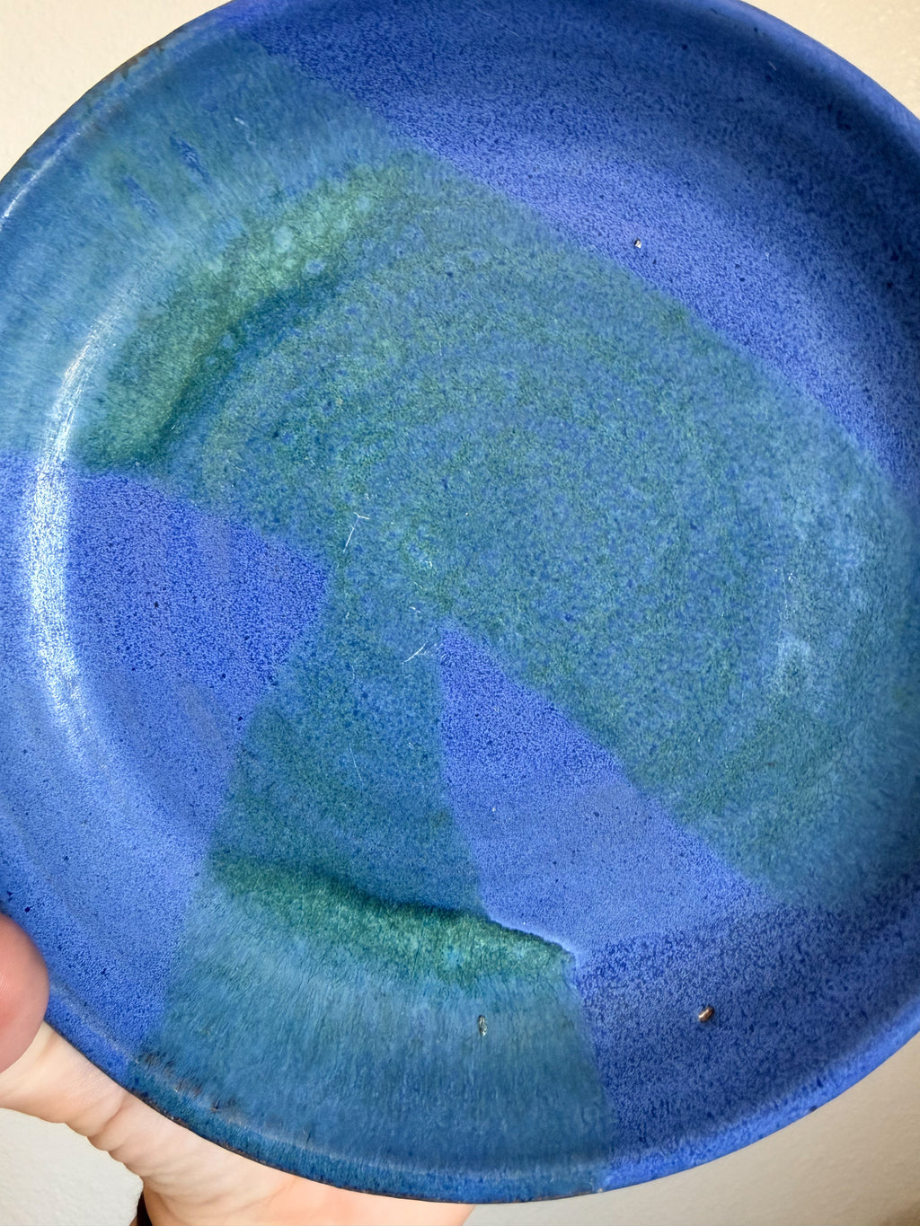 Blue Handthrown Plate