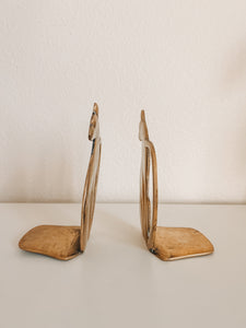 Brass Cat Bookends
