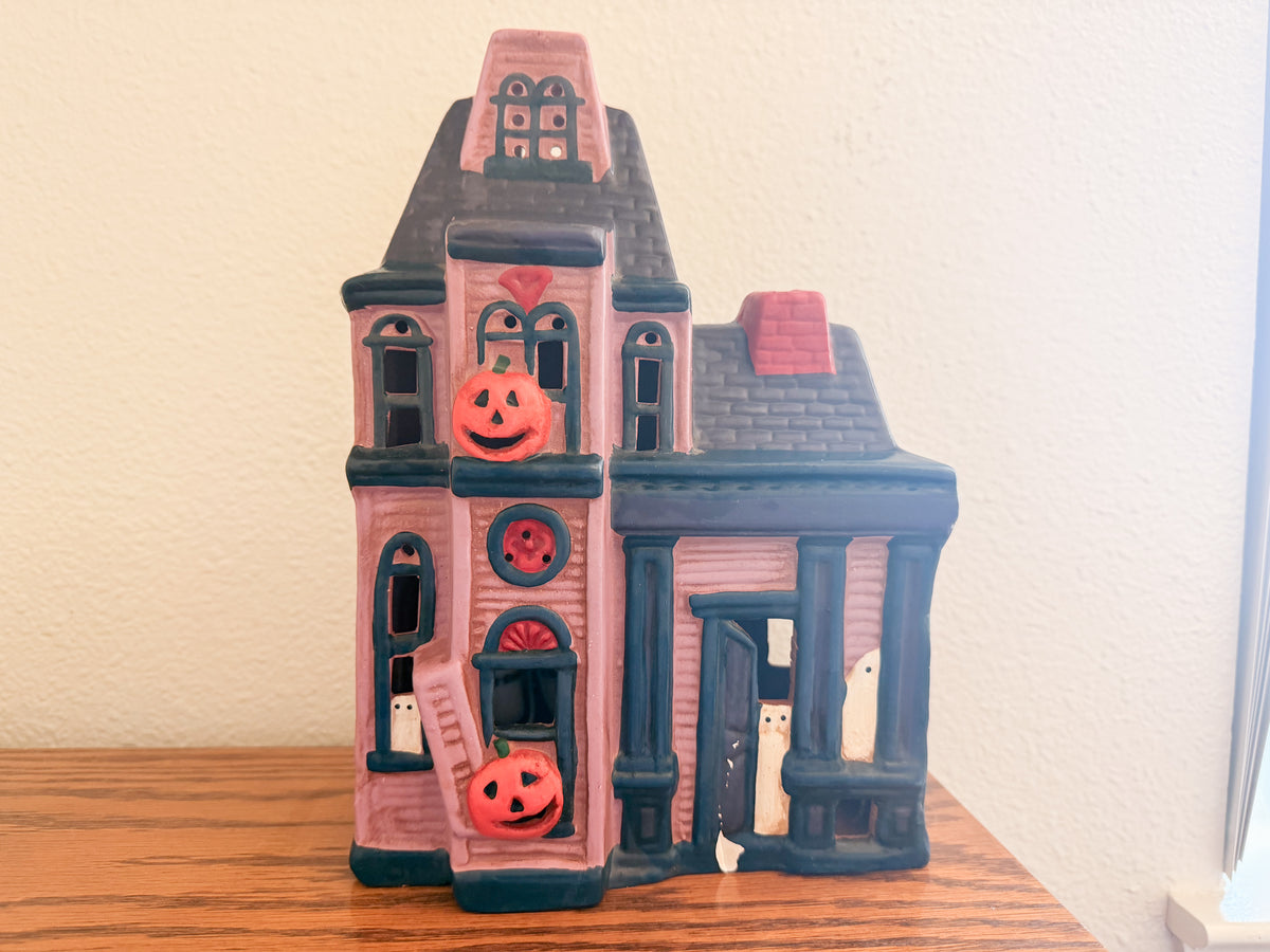 Light Up Ceramic Haunted House