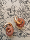 Pink and Gold Donut Hoops