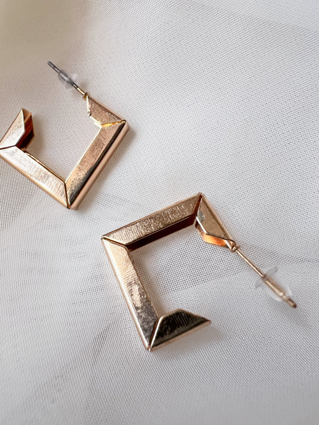 Gold Geometric Hoops