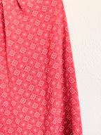 Midi Red Geometric Skirt - Size S/M