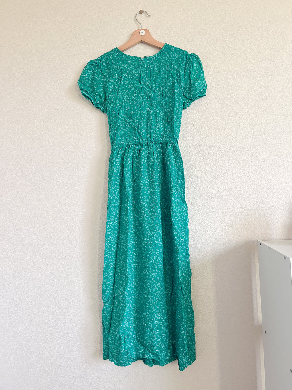 Green Floral Midi Dress - Size 6