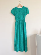 Green Floral Midi Dress - Size 6