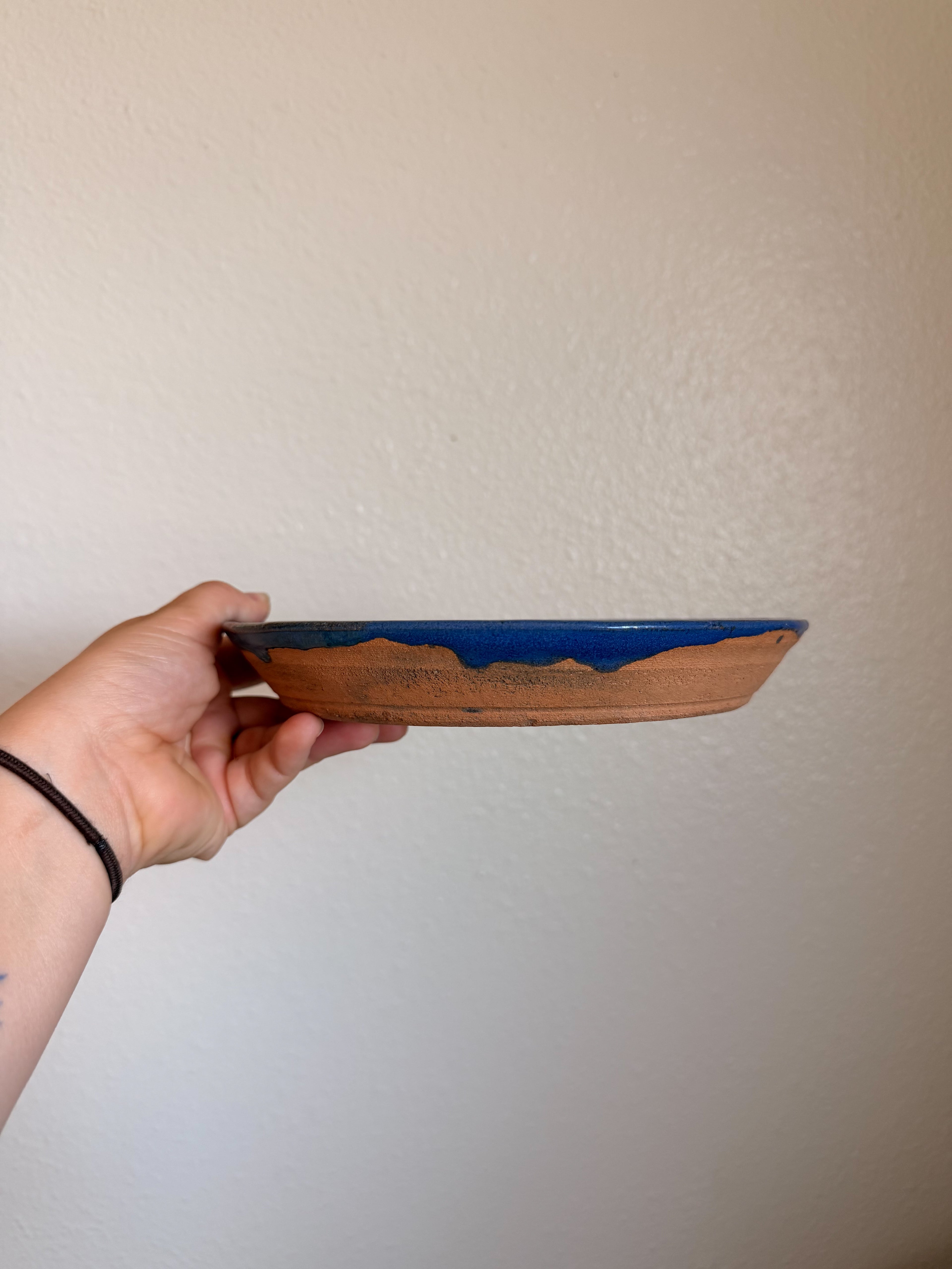 Blue Handthrown Plate