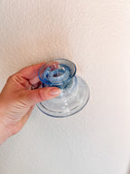 Mismatched Light Blue Candle Holders