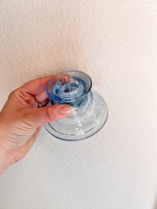 Mismatched Light Blue Candle Holders