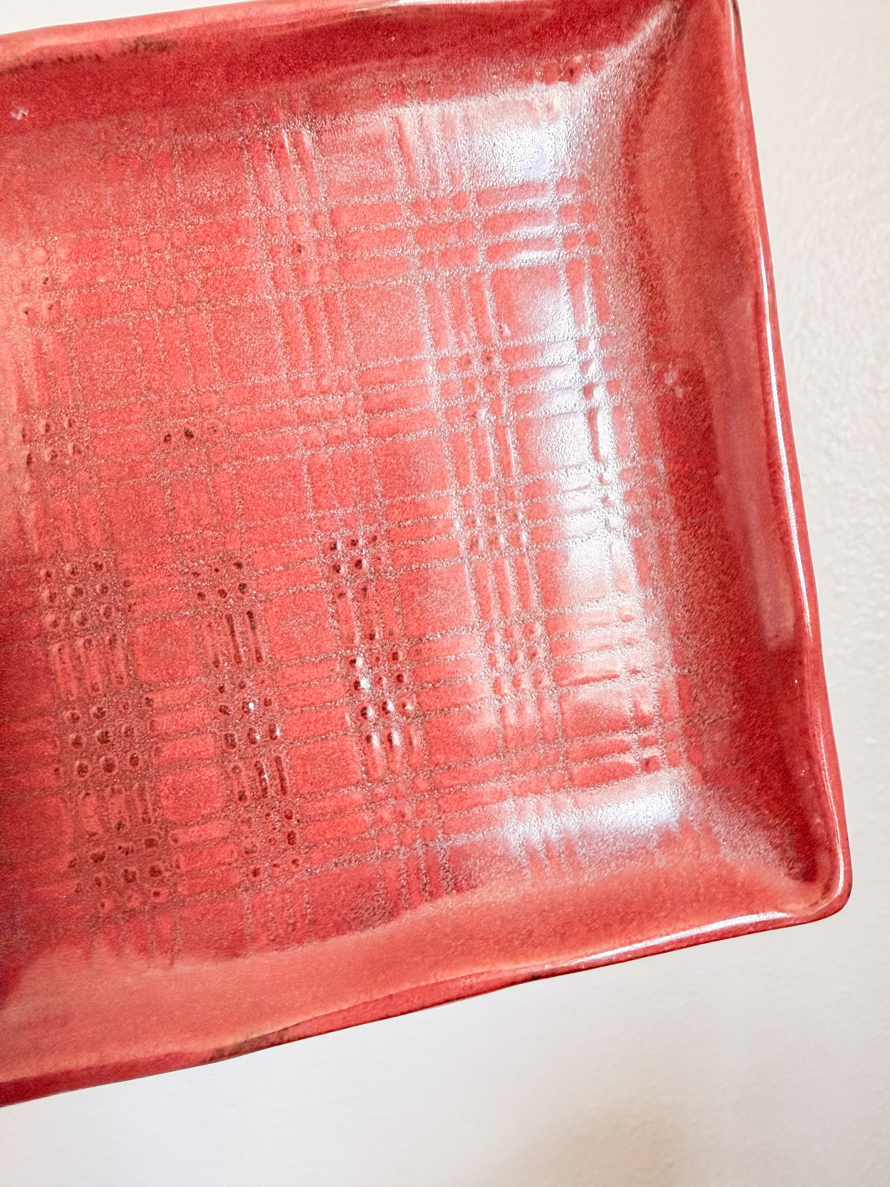 Checkered Ceramic Dish