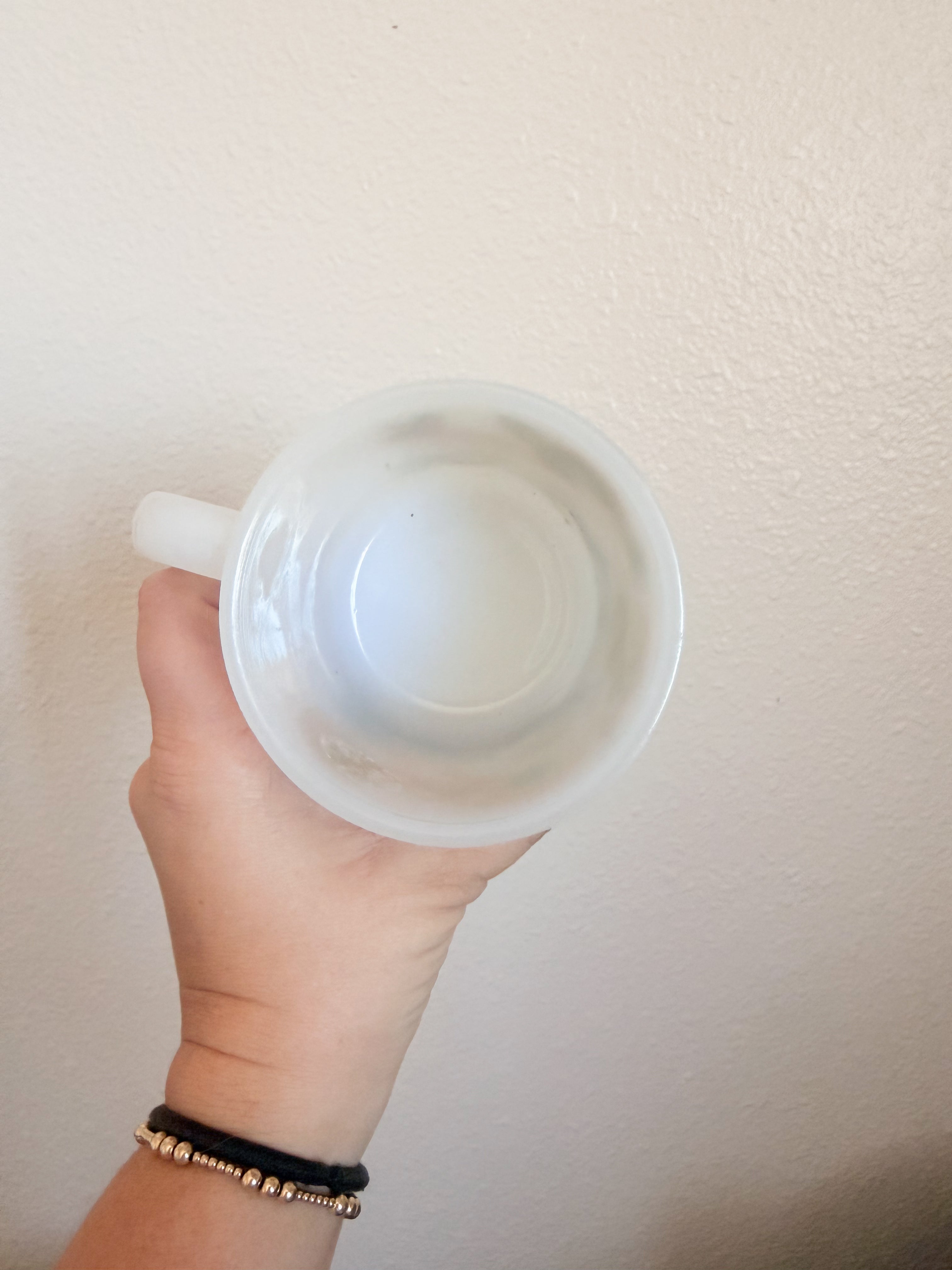 Milk Glass Floral Mug
