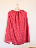 Midi Red Geometric Skirt - Size S/M
