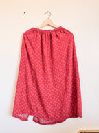 Midi Red Geometric Skirt - Size S/M