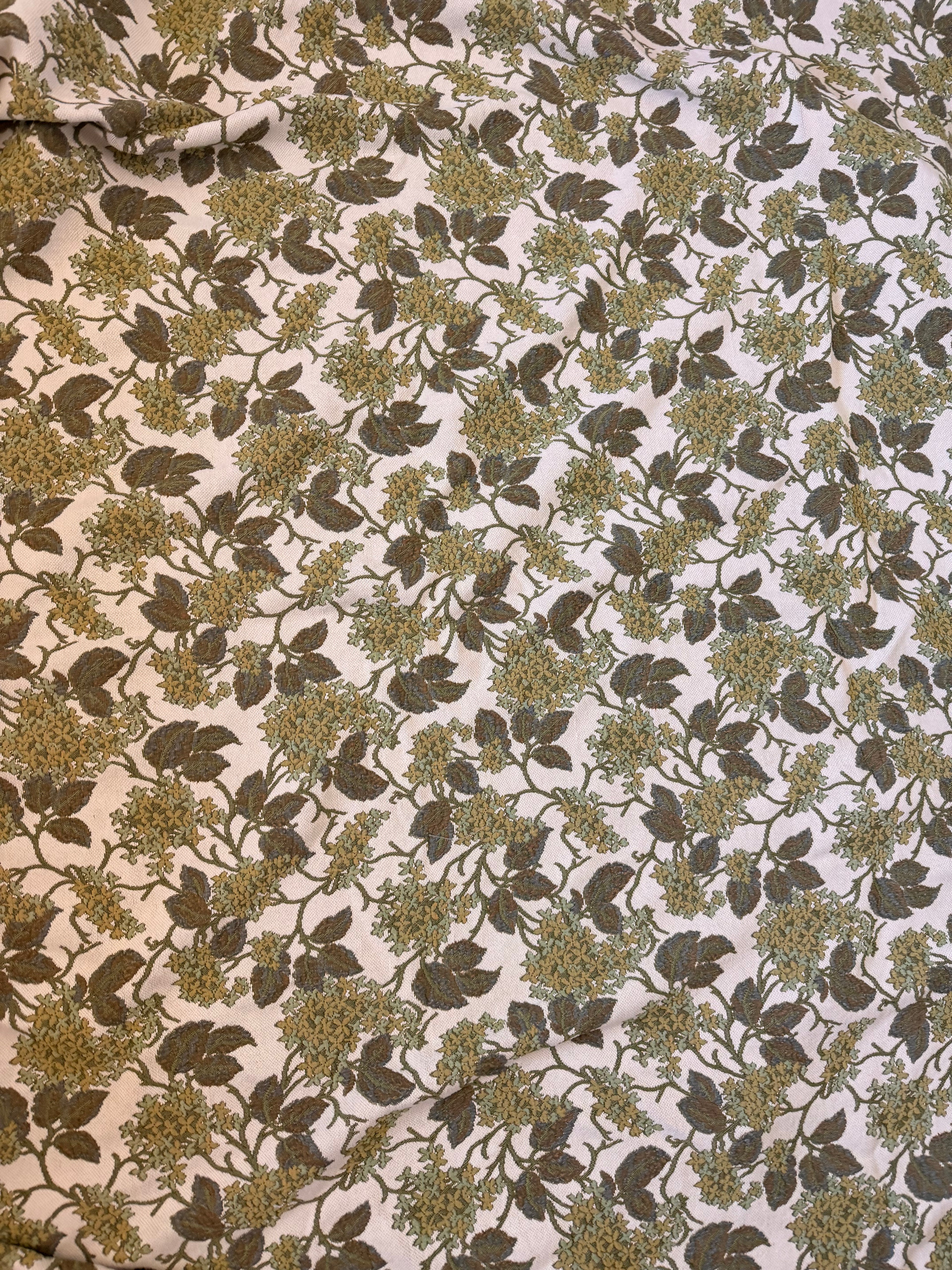 Large Green Floral Throw