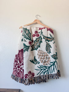 Holly Leaf and Berry Blanket