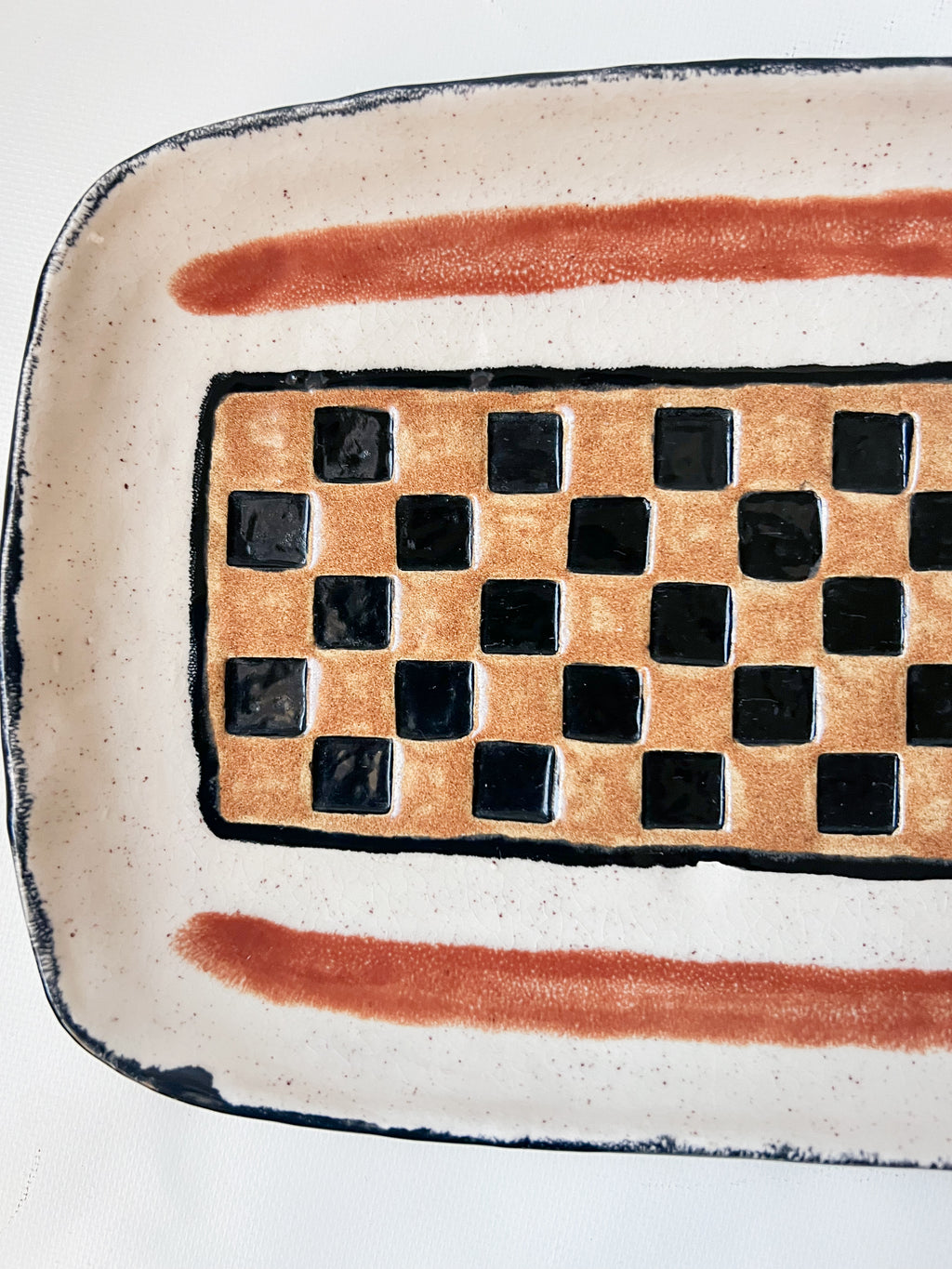 Checkered Ceramic Platter