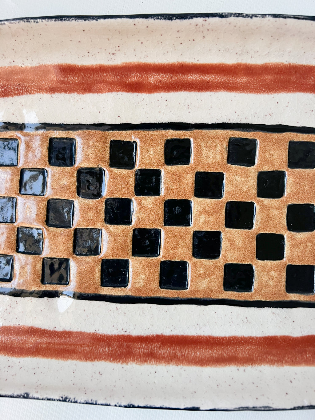 Checkered Ceramic Platter