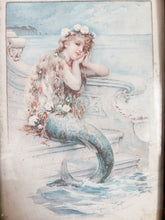 Load image into Gallery viewer, Framed Vintage Mermaid Print
