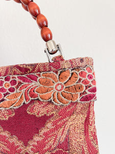 Red Floral Handbag