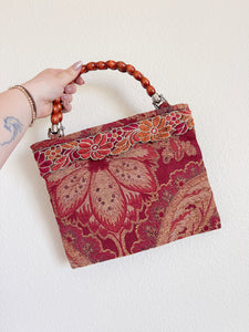 Red Floral Handbag
