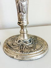 Load image into Gallery viewer, Ornate Silver Candle Holders
