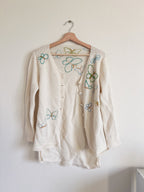 Embroidered Butterfly Cardigan - Size L