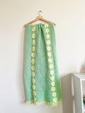 Green and Yellow Floral Afghan