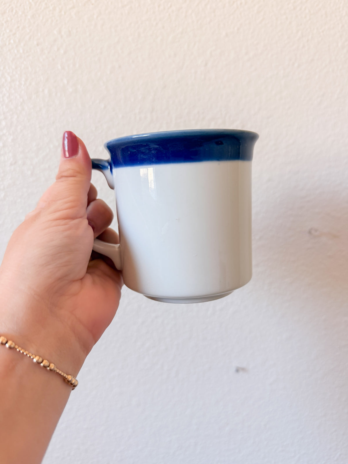 Blue and White Seashell Mug