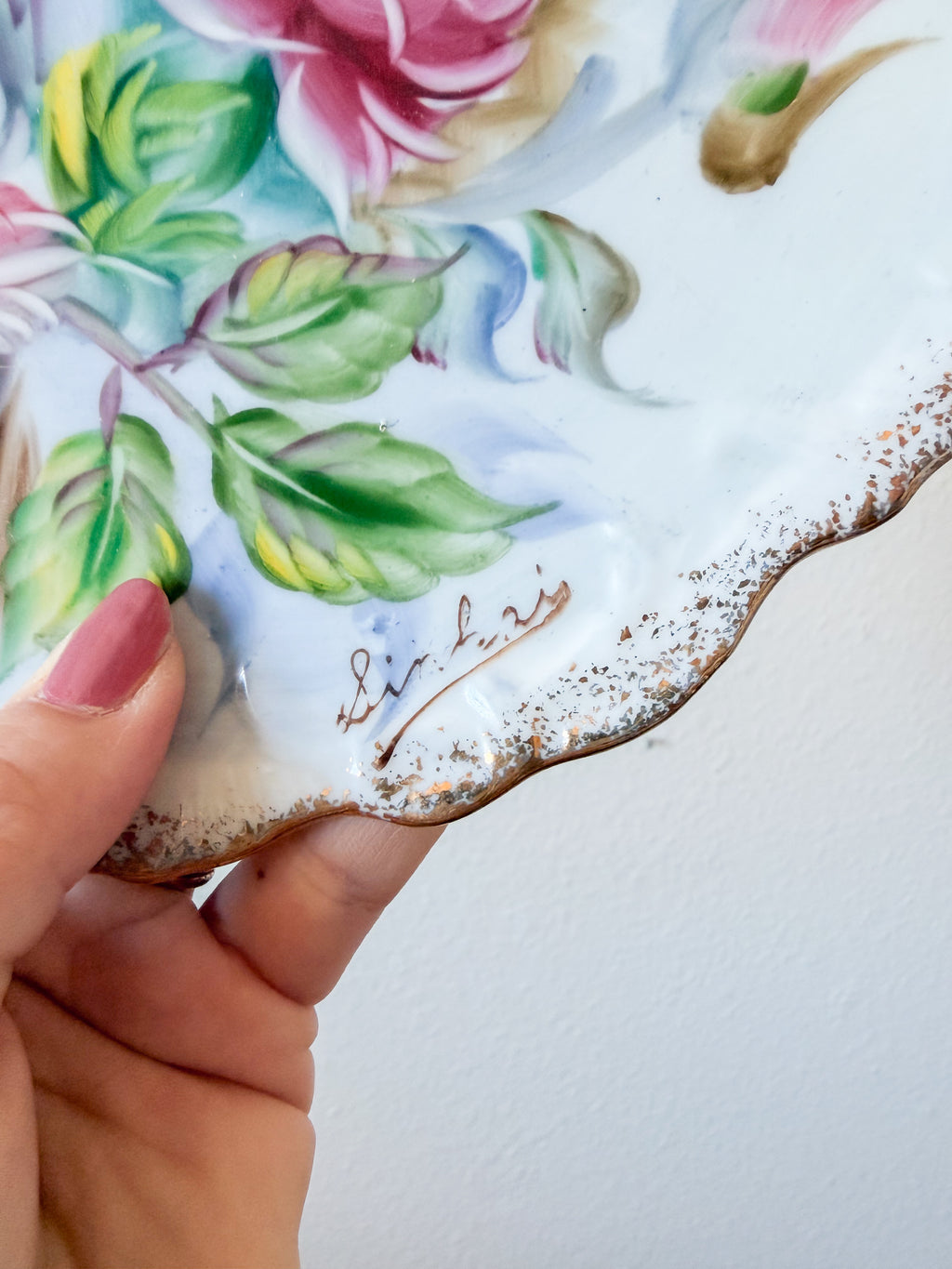 Pink Rose Decorative Plate