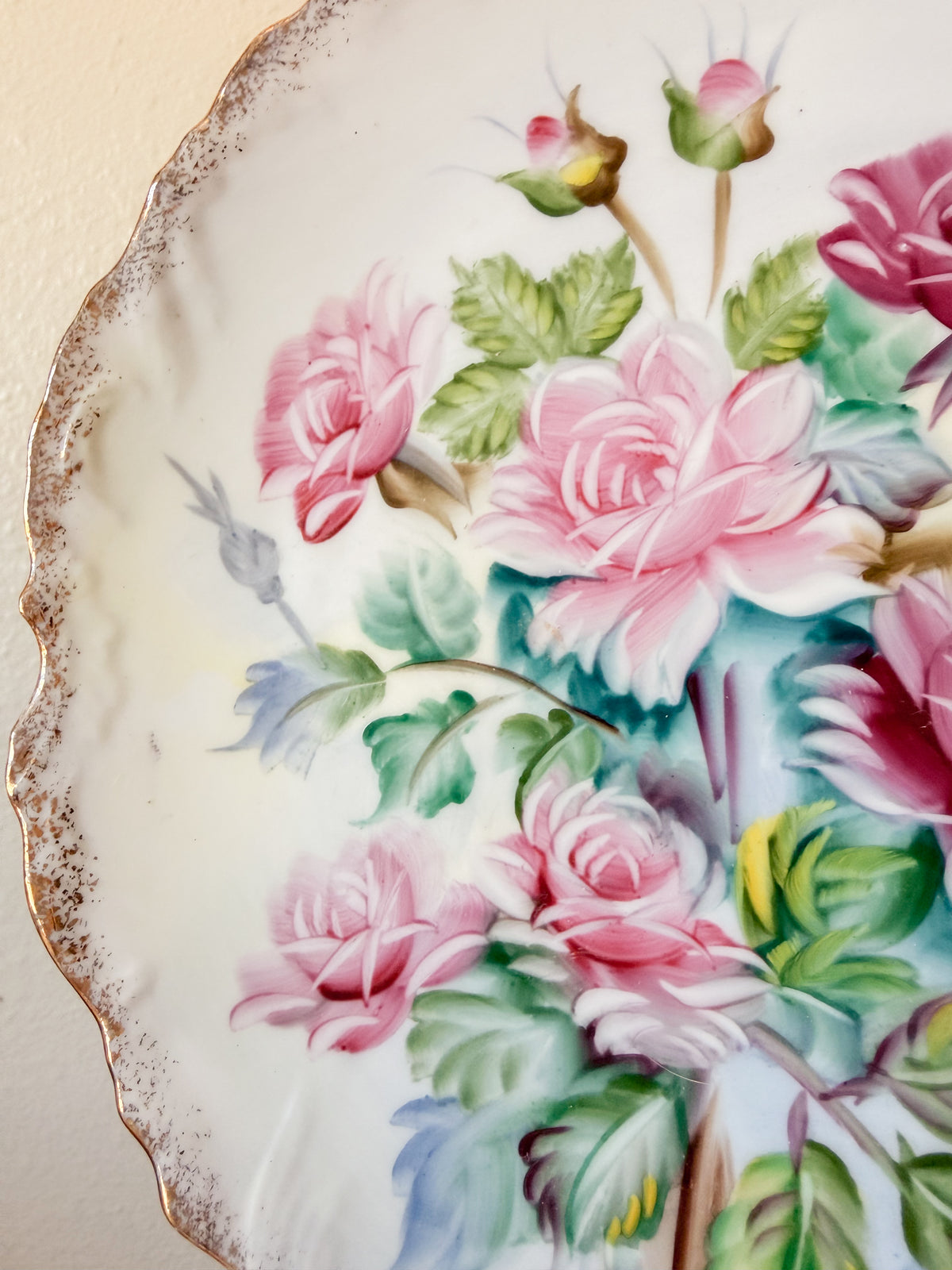 Pink Rose Decorative Plate