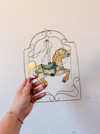 Wire Carousel Horse Wall Hanging