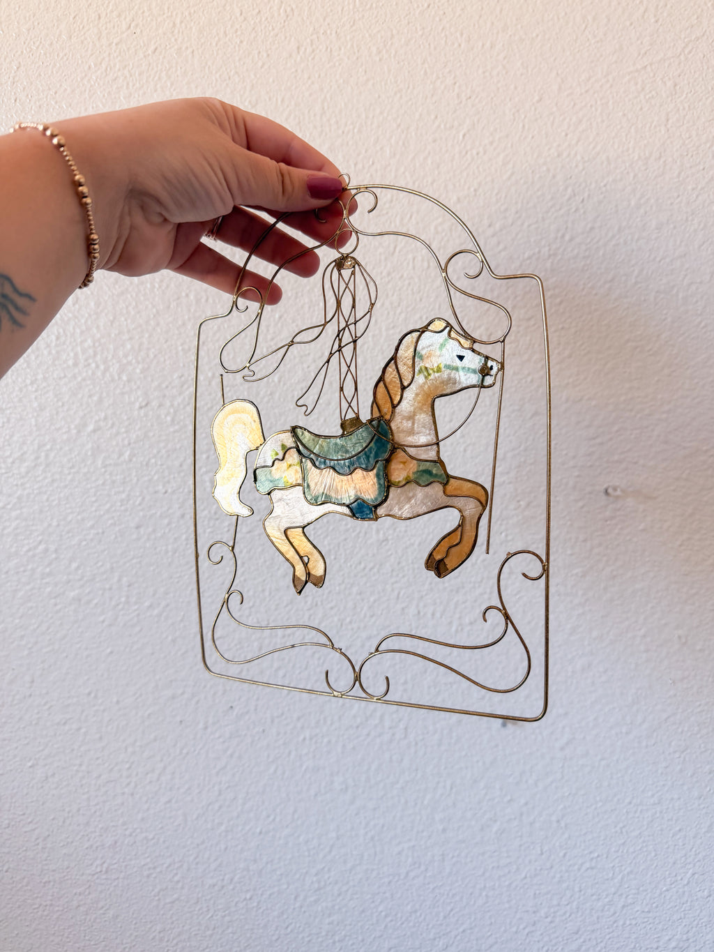 Wire Carousel Horse Wall Hanging