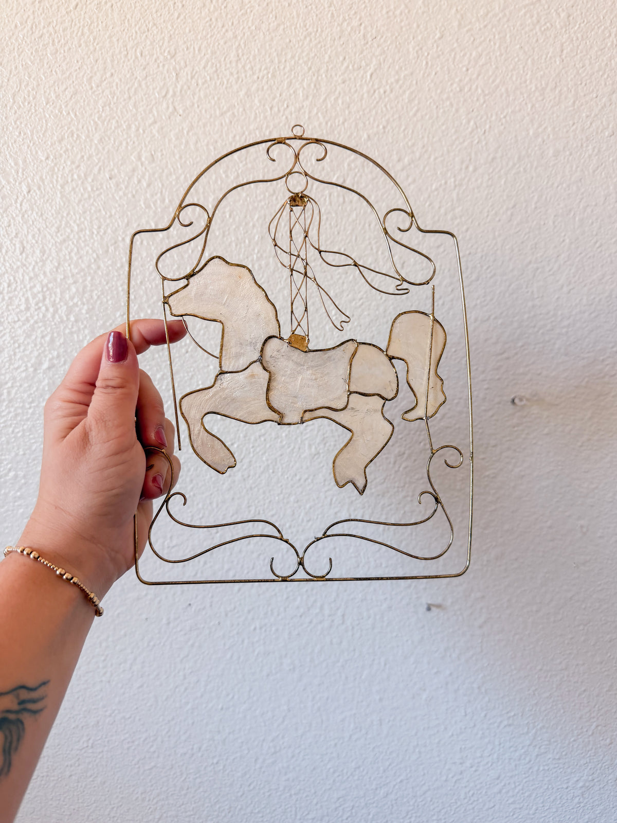 Wire Carousel Horse Wall Hanging