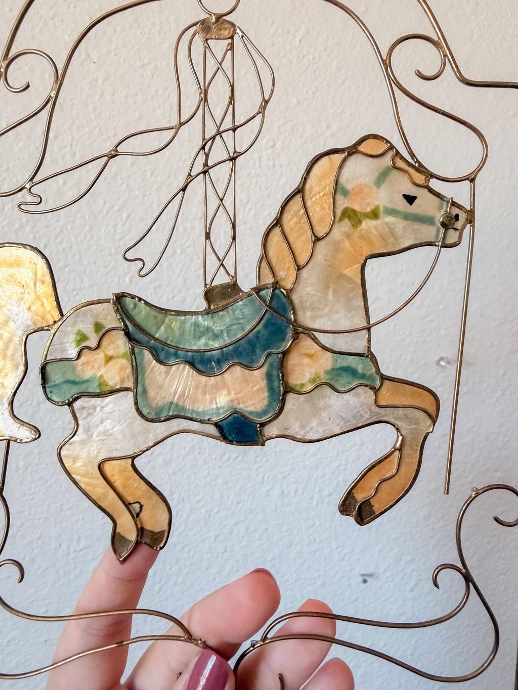 Wire Carousel Horse Wall Hanging