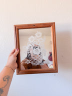 Etched Floral Mirror